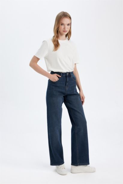 Relax Fit High Waist Long Jeans