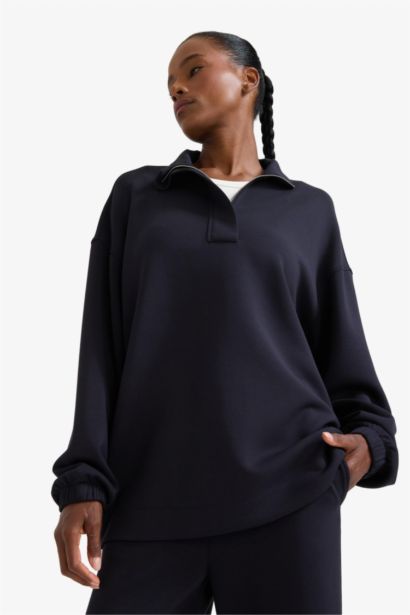 DeFactoFit Long Fit Modal Sports Sweatshirt