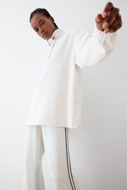 DeFactoFit Long Fit Modal Sports Sweatshirt