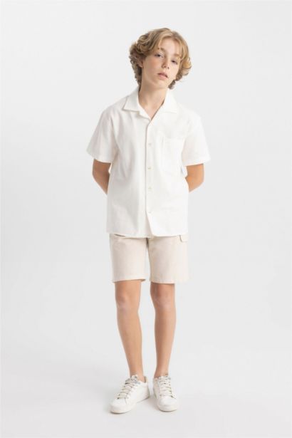 Boy Linen Look Shorts