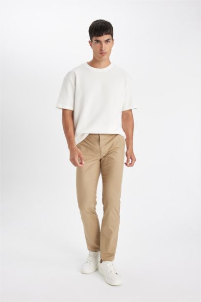 Regular Fit Normal Kesim Yazlık Düz Paça Chino Kanvas Pantolon