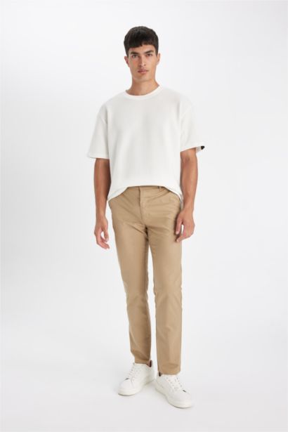 Regular Fit Normal Kesim Yazlık Düz Paça Chino Kanvas Pantolon