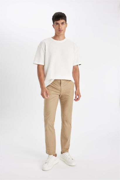 Regular Fit Normal Kesim Yazlık Düz Paça Chino Kanvas Pantolon