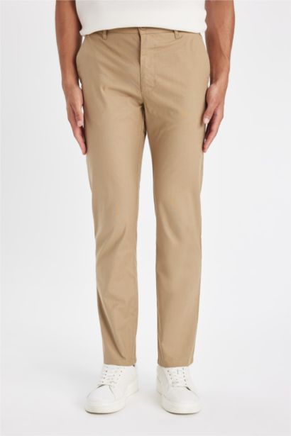 Regular Fit Normal Kesim Yazlık Düz Paça Chino Kanvas Pantolon