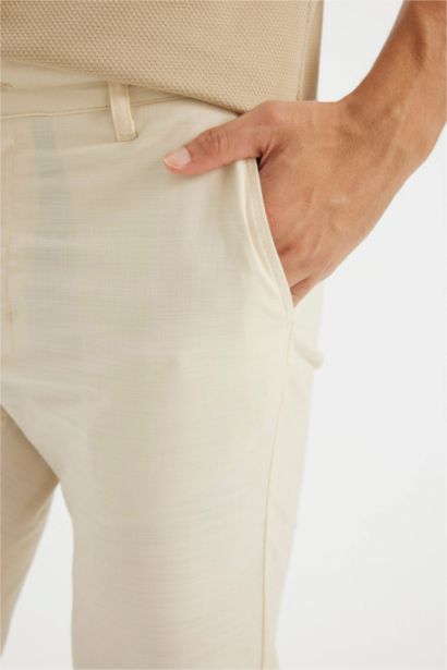 %100 Pamuk Regular Fit Normal Kesim Yazlık Düz Paça Chino Kanvas Pantolon
