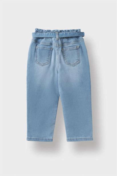 Baby Girl Paperbag Straight Leg Jeans