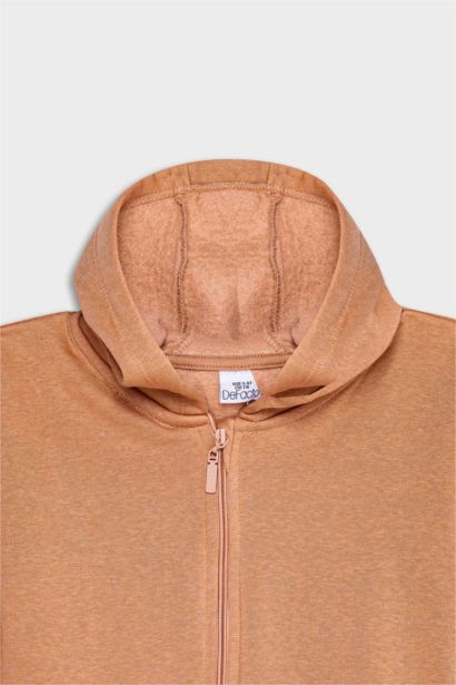 هودي بيبي بناتي بني قصة عادية وبطانة ناعمة