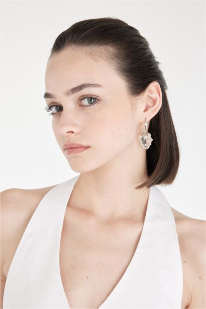 Woman Dangling Strawberry Themed Earring