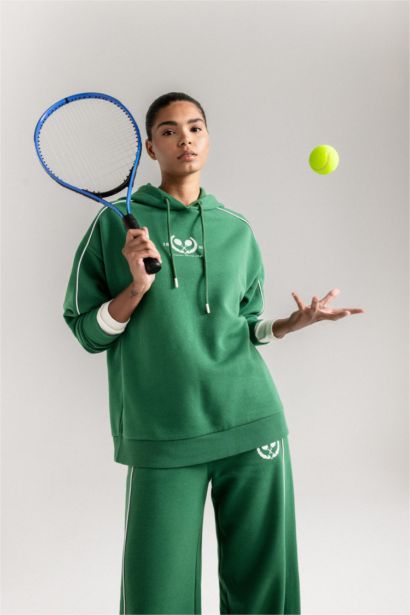 DeFactoFit Oversize Hooded Sports Sweatshirt