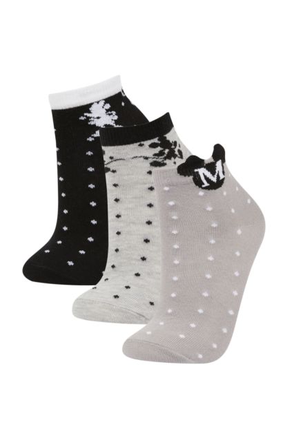 Girl Mickey & Minnie Licensed 3 piece Short Socks