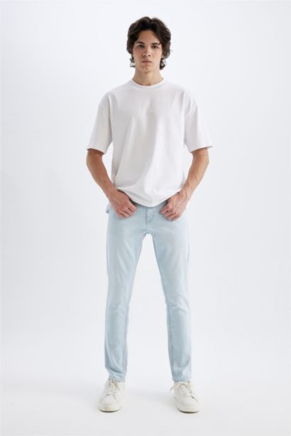 سروال جينز بيدرو سليم فيت بخصر عادي