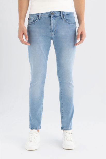 سروال جينز بيدرو سليم فيت بخصر عادي