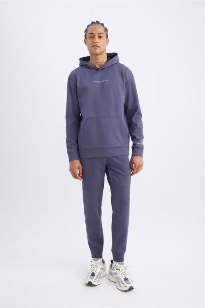 بنطلون سويت بانتس جوجر قماش سكوبا قصة عادية برجل مطاطي من DeFactoFit