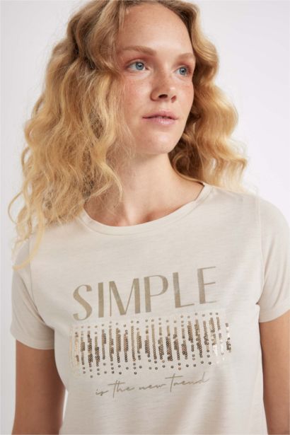 Regular Fit Crew Neck Printed T-Shirt