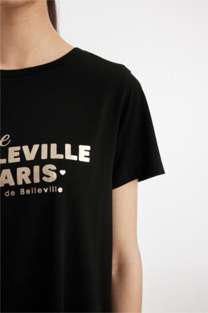 Regular Fit Crew Neck Printed Short Sleeve T-Shirt