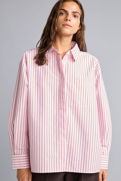 Oversize Fit Poplin Long Sleeve Shirt