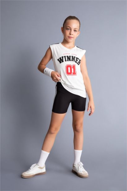 سروال ضيق بناتي قصير