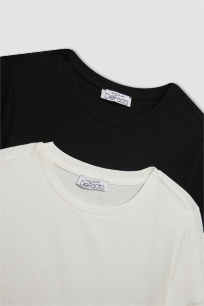 2 Piece Slim Fit Crew Neck Camisole Short Sleeve T-Shirt