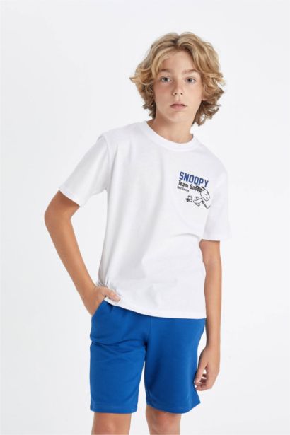 Boy Snoopy Crew Neck T-Shirt