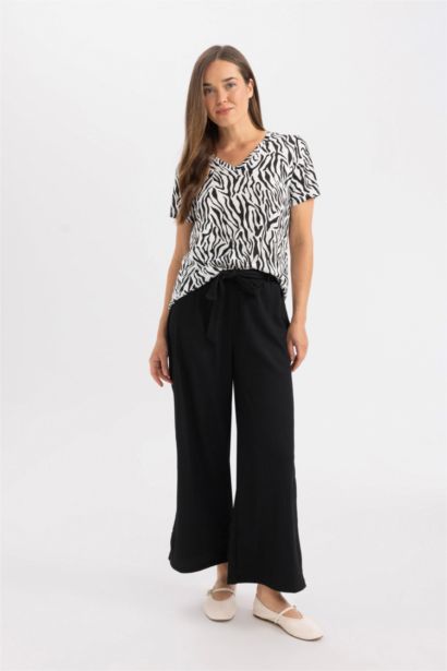 Culotte Fit Wide Leg Capri