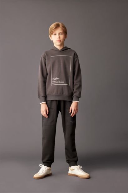 Boy Printed Thick Sweatpants