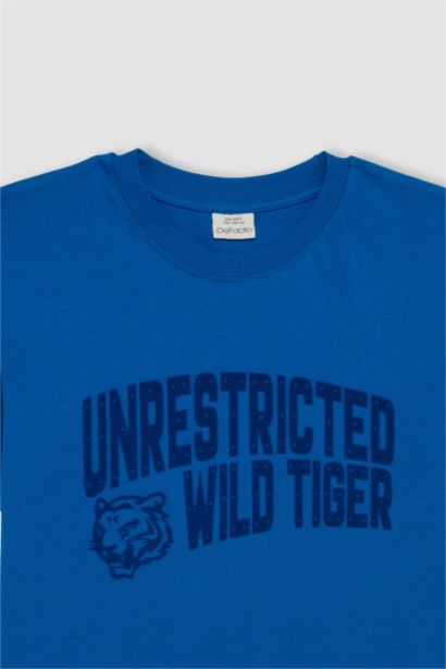 تيشيرت ولادي نص ردن مطبوع قصة عادية