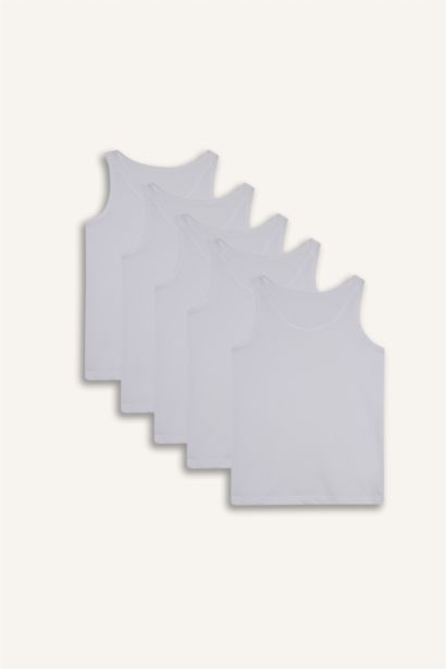 Boy 5 Piece Undershirt Tank Top