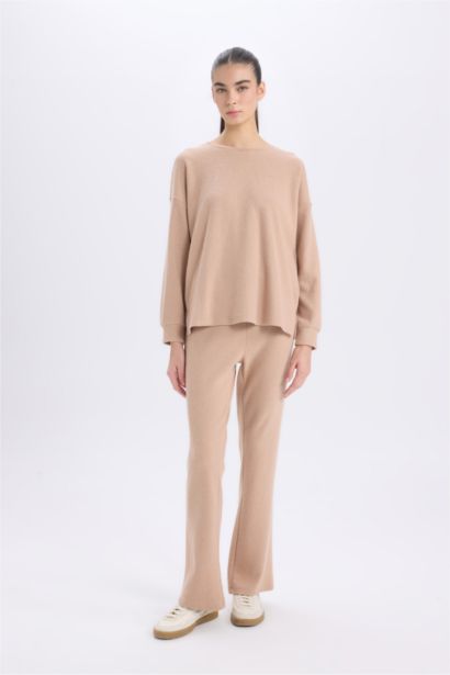 Regular Fit Basic Top Bottom 2 Piece Pajama Set