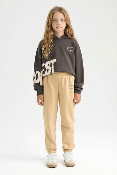 Girl Standard Fit Elastic Waist Printed Jogger Sweatpants