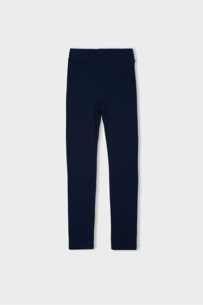 سروال ضيق سامبل مضلع بخصر عادي مطاطي بناتي