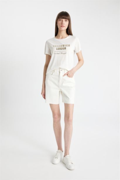 تيشيرت نص ردن قصة عادية بياخة مستديرة