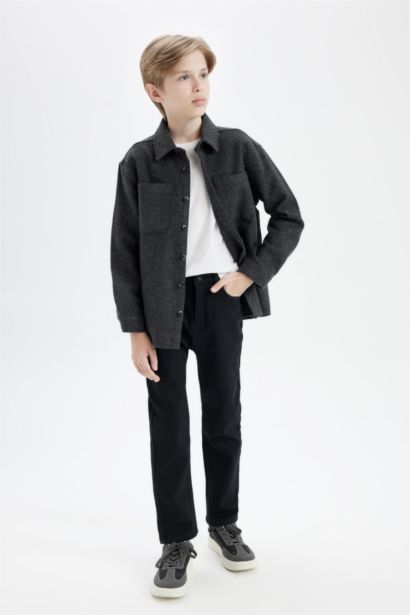 Boy Regular Fit Straight Leg Fleece Lined Jeans