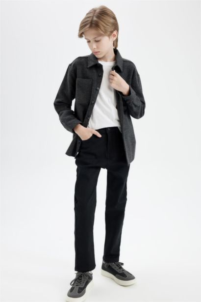 Boy Regular Fit Straight Leg Fleece Lined Jeans