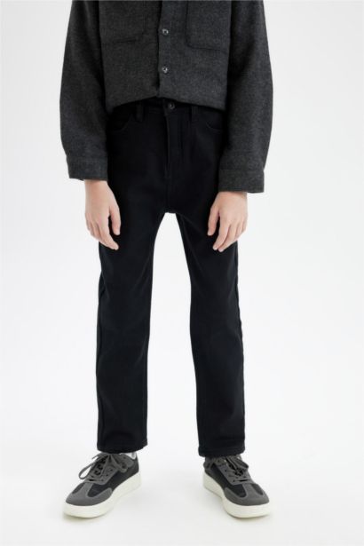 Boy Regular Fit Straight Leg Fleece Lined Jeans