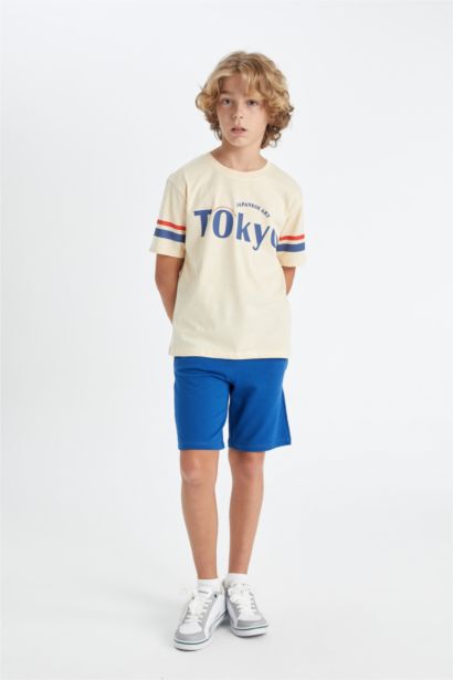 Boy Crew Neck Printed Short Sleeve T-Shirt