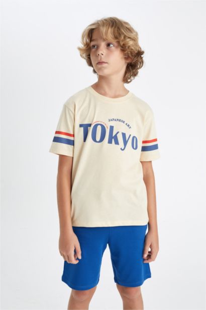 Boy Crew Neck Printed Short Sleeve T-Shirt