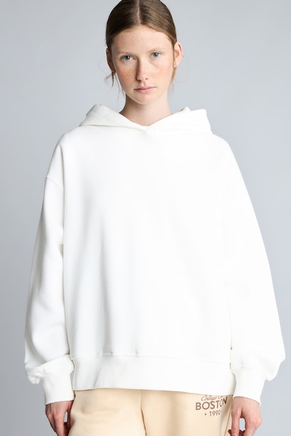 Relaxed Fit Hooded Basic Solid Sweatshirt