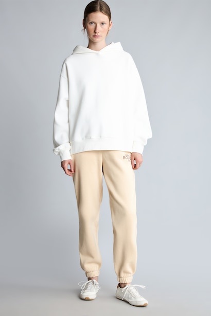 Relaxed Fit Hooded Basic Solid Sweatshirt