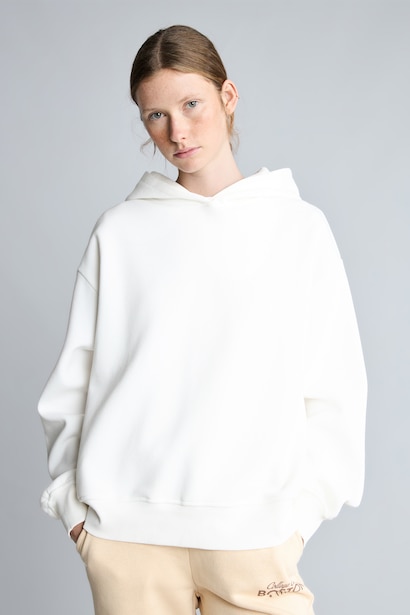 Relaxed Fit Hooded Basic Solid Sweatshirt