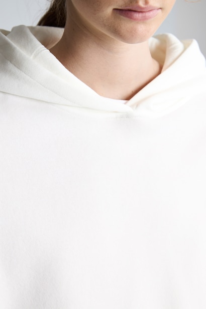 Relaxed Fit Hooded Basic Solid Sweatshirt
