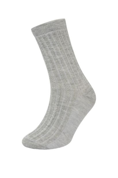 جوارب بناتي طويل قطن - 3 قطع