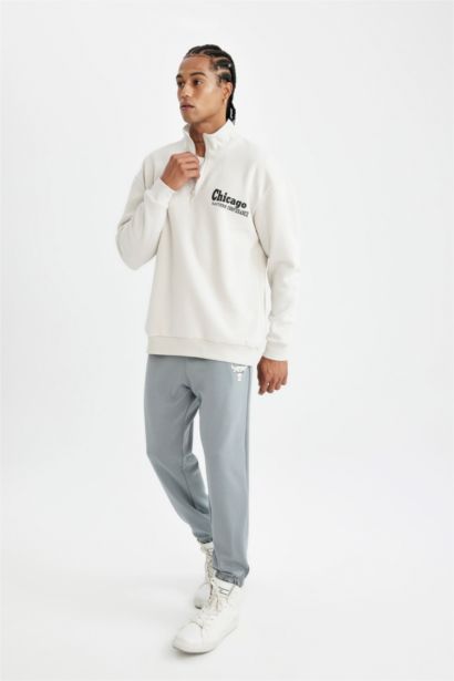 Standard Fit Scuba Fabric Sweatpants