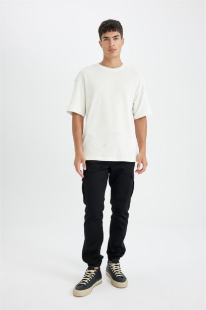 Relax Fit Crew Neck Cotton Short Sleeve Basic T-Shirt