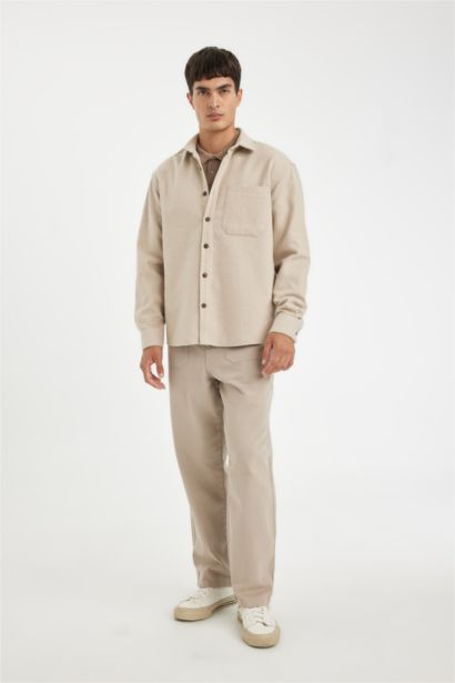 Рубашка стандартного кроя с длинным рукавом