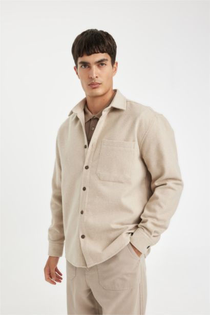 Рубашка стандартного кроя с длинным рукавом