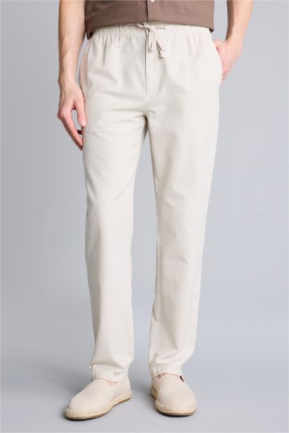 Slim Fit Straight Leg Cotton Pocketed Joggers