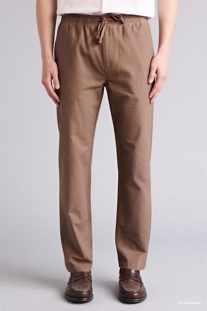 Regular Fit 100% Cotton Trousers