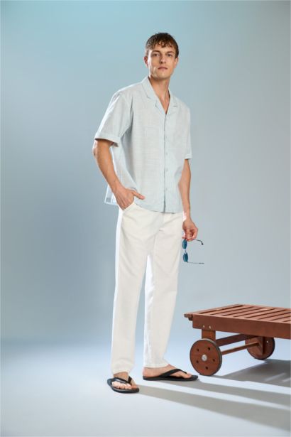 Regular Fit Cotton Trousers