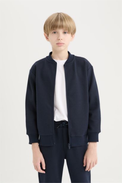 Boy College Collar Bomber Cardigan