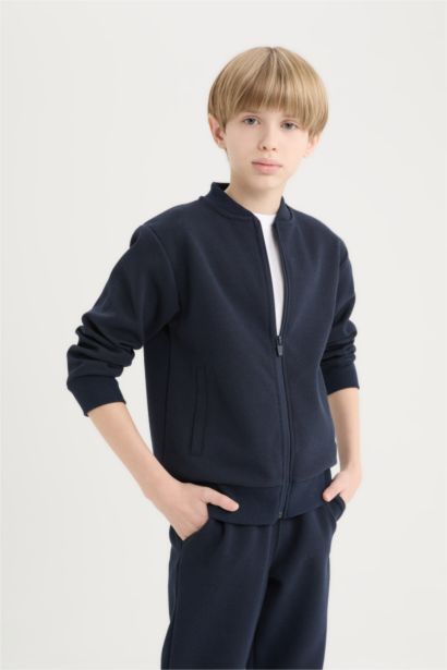 Boy College Collar Bomber Cardigan